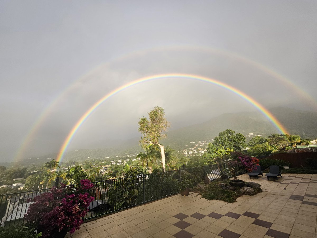 Crazy Double #rainbow near my house in Cairns,QLD #australia 🌈🌈