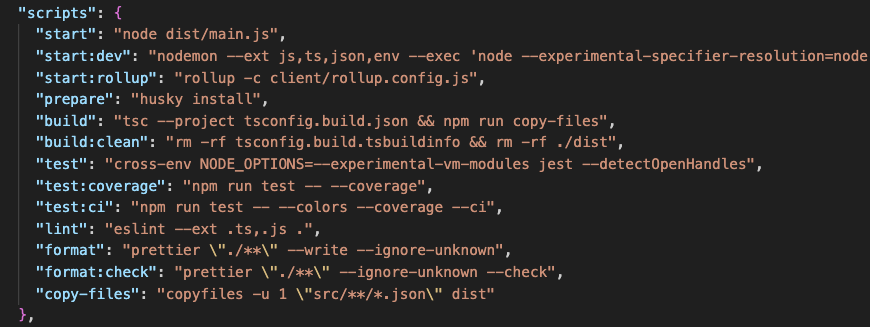Building a production level node.js app after a while away from this type of development. The tool chain issue are just mad. 40 dev dependencies and this is my package.json script block. Maybe complaining is just showing my age!