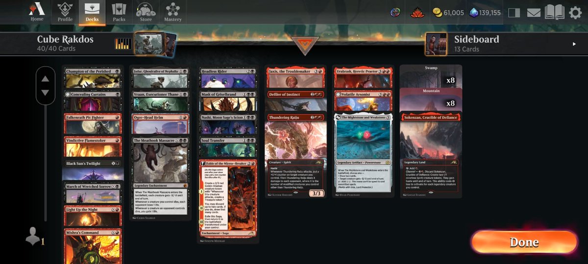 Jonathan_G_B's tweet photo. Hoje fizemos troféu 🏆 no Cube Draft Mythic Rare Standard da @Champsofarena em parceria com a @matcherino. Esse Rakdos ficou uma delícia. #mtgbr #MTGArena @ArenaDraftlists @fireshoes @limiteddecks https://t.co/OQFBxElU6J