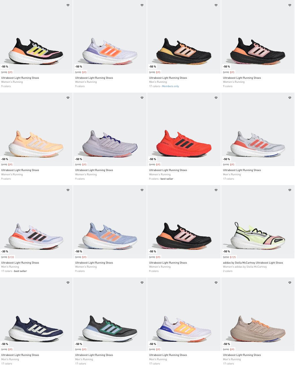 SNKR_TWITR on Twitter: "AD: TOP DEAL at $95 each adidas UltraBOOST Light Shop https://t.co/P0U9rnOU5U Retail $190 /