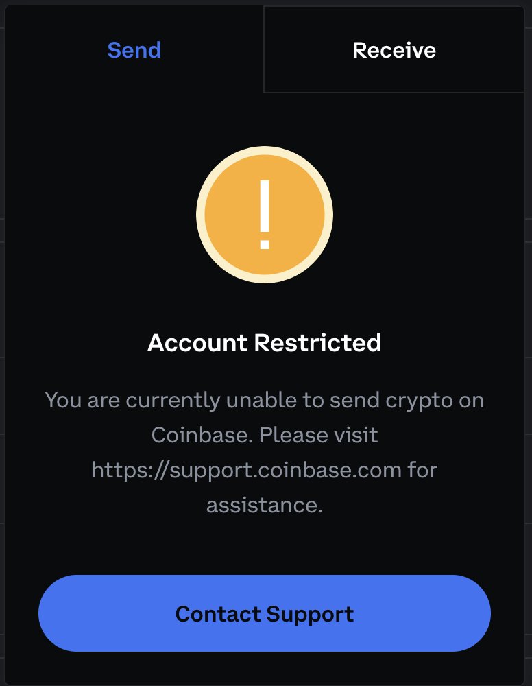 @CoinbaseSupport @coinbase restricted my account, despite verifying my identify multiple times. It's been about 2 months of useless back and forth. Now Coinbase is saying they will need another 2 weeks to complete another layer of verification before I have access to my assets.