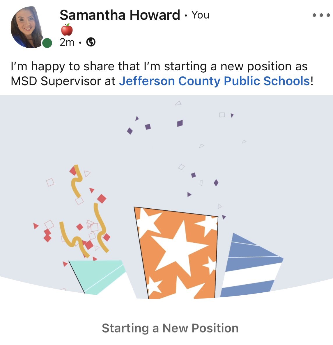 SHowardJCPS's tweet image. So excited to share! First, Summer ➡️Then, MSD Supervisor 🧩🥳 #SpedtacularTeam