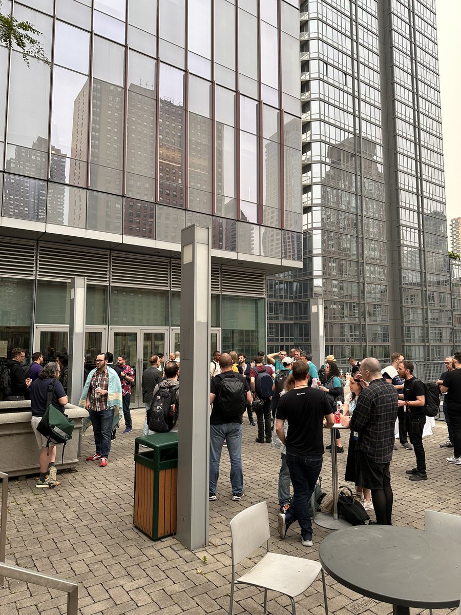 devopsdaysNYC's tweet image. Wrapping up the first day of DevOpsDays NYC with happy hour on a rooftop! See you all tomorrow for day 2! #devops #devopsdays