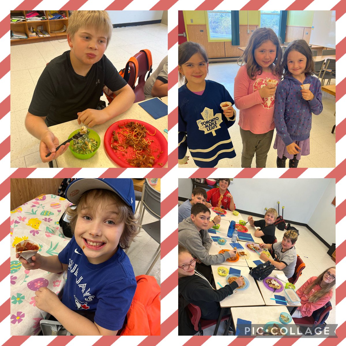 Todays recipe from our cookbook was🍝 and 🥗 Our primary students gave a 👍 on the flavour. Great job, 5/6 <a href="/PerlwinElem/">Perlwin Elementary</a> #foodliteracy