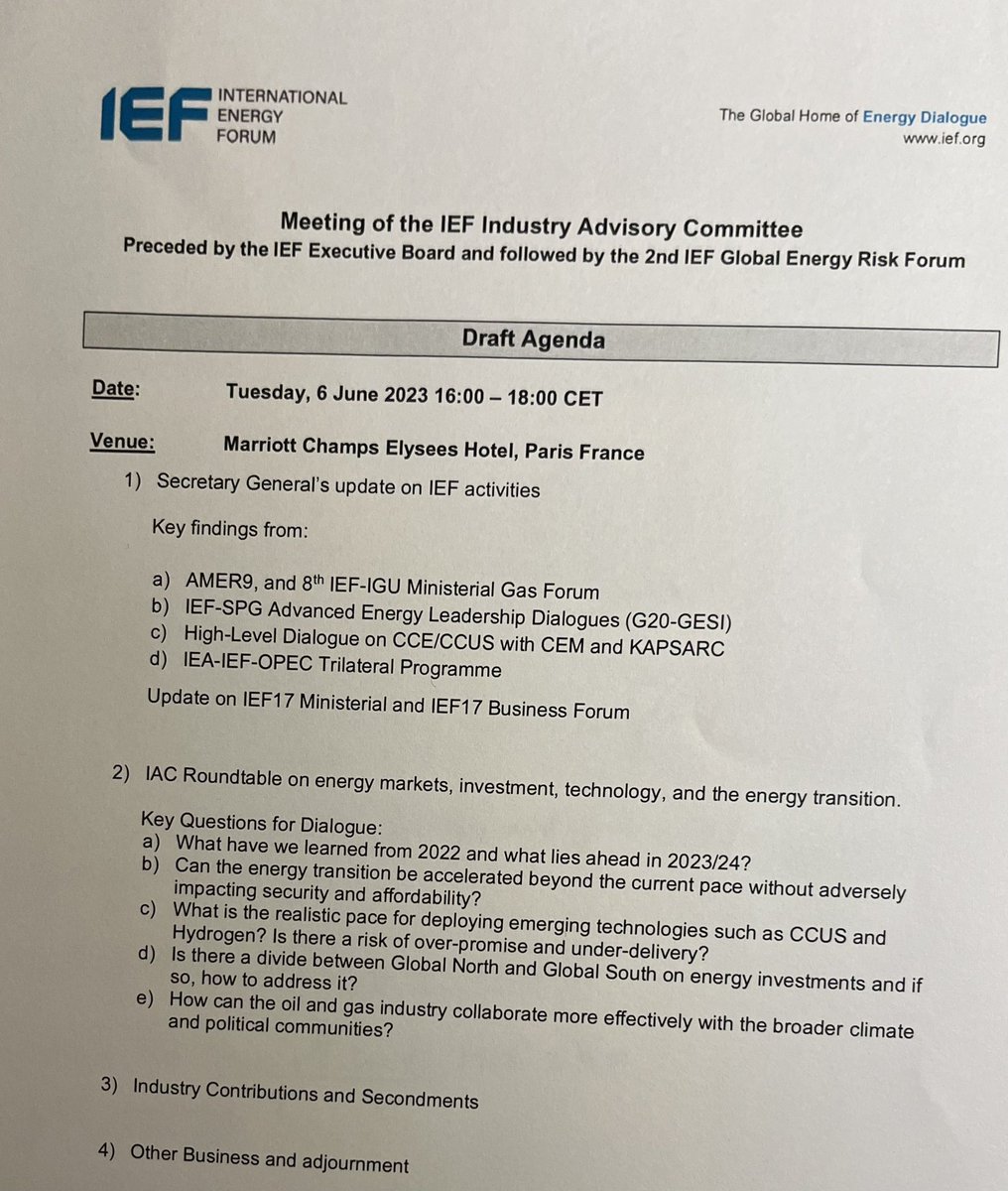 IMU59's tweet photo. It was a pleasure to moderate the Industry Advisory Committee of the @IEF_Dialogue meeting with very insightful colleagues   We discussed about the energy transition(s) challenges we are facing  and the role and priorities for IEF in this polarized situation #EnergyTransition https://t.co/4Db8cNAt8X