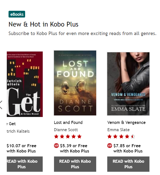 DianneAuthor's tweet photo. Pumped to see my new mystery LOST AND FOUND getting love on Kobo Plus...is it the new US subscription audience that is so enthusiastic?  #mystery @kobo @koboplus #mysterywriter #mysteryreader @crimewritersofcanada #newmysterybook #bookpromo #crimefiction #Torontowriter #crimebook https://t.co/JRVAyIFuJb
