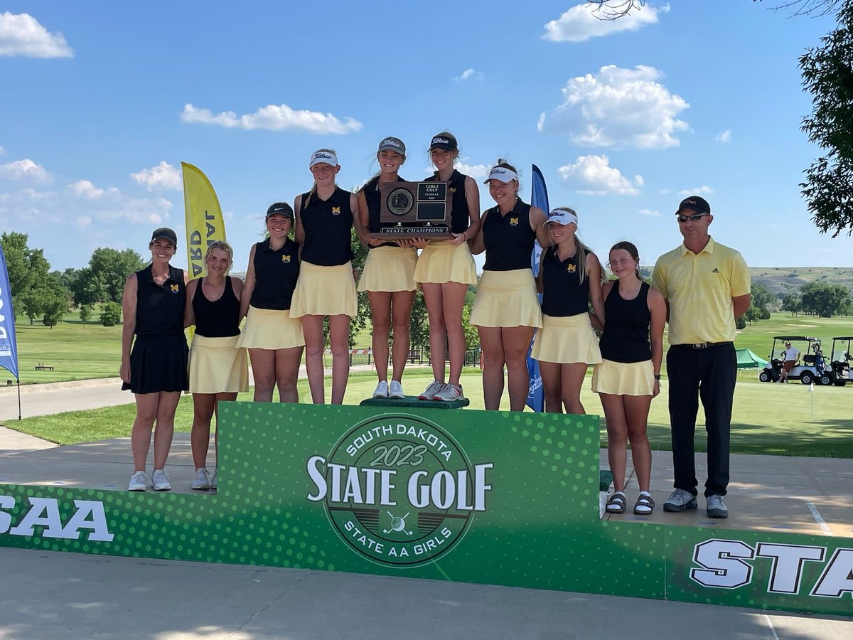 CoryAadland's tweet image. The 2023 AA Girls Golf State Champions, YOUR Mitchell Kernels!