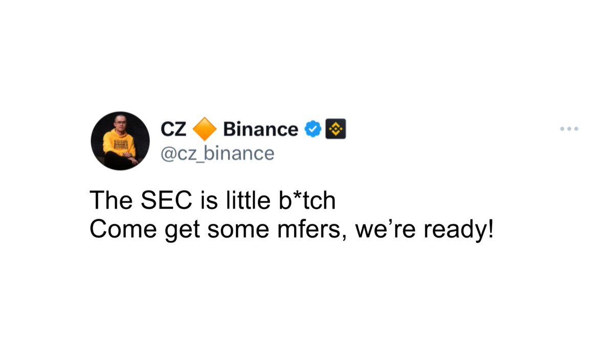 @cz_binance Can you imagine getting a tweet like that from CZ? It would be absolutely hilarious! 😂