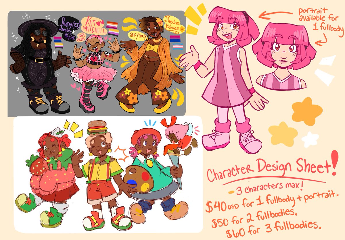 🚨 SUMMER COMMS ARE LIVE!!! 🚨 6 slots are open, if you'd like to order one or have any additional questions about prices/rules feel free to dm me!! 🌈☀️