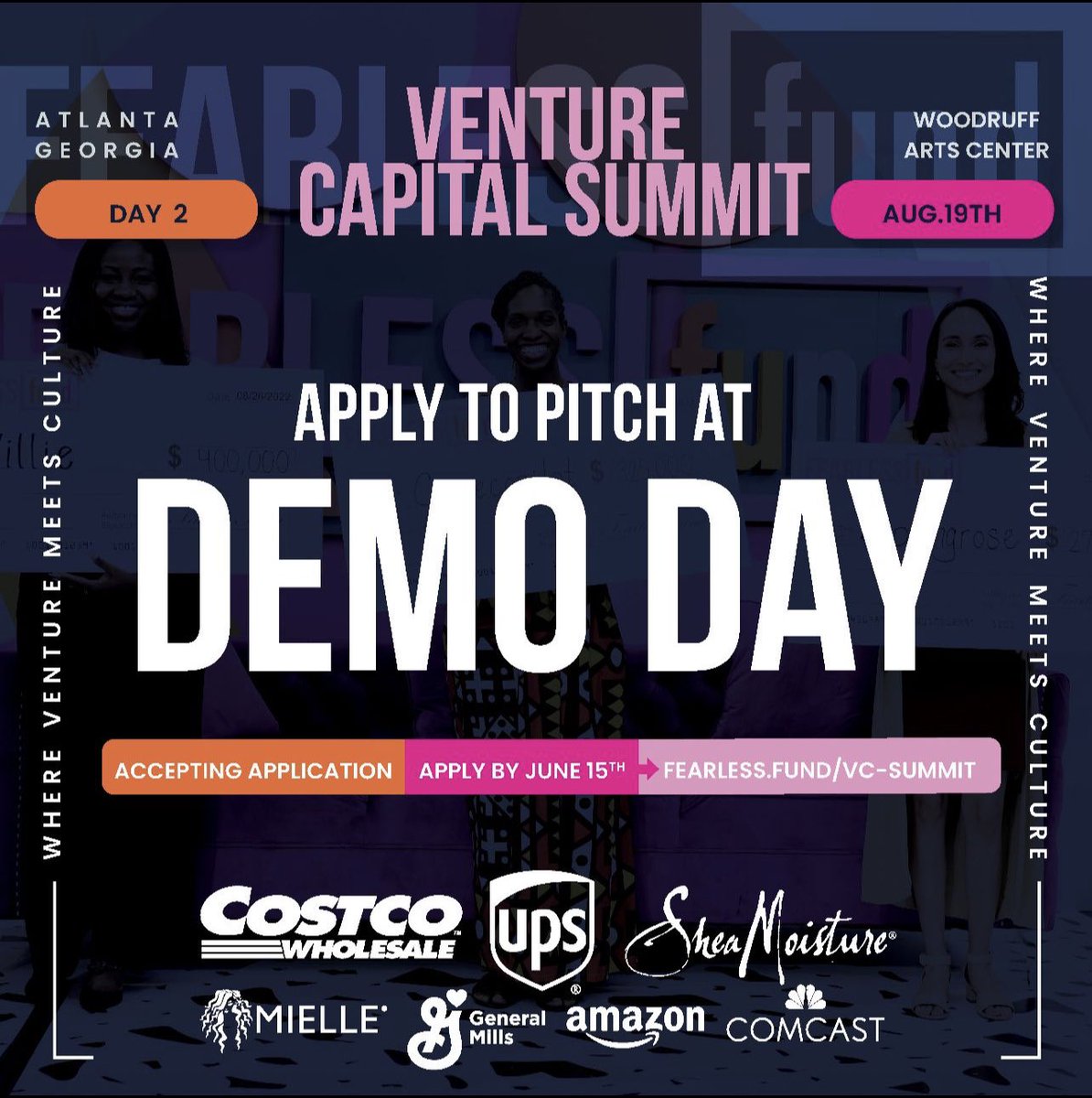 📣 APPLICATIONS CLOSING SOON 🎤 We are THRILLED to invest into WOC businesses once again at this years #VCSummit!! Applications close June 15th!! Apply to pitch LIVE during our Demo Day docs.google.com/forms/d/e/1FAI…