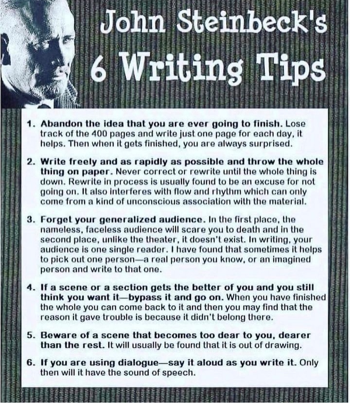 #screenwritersutopia

#JohnSteinbeck
#amwriting
#writingtips