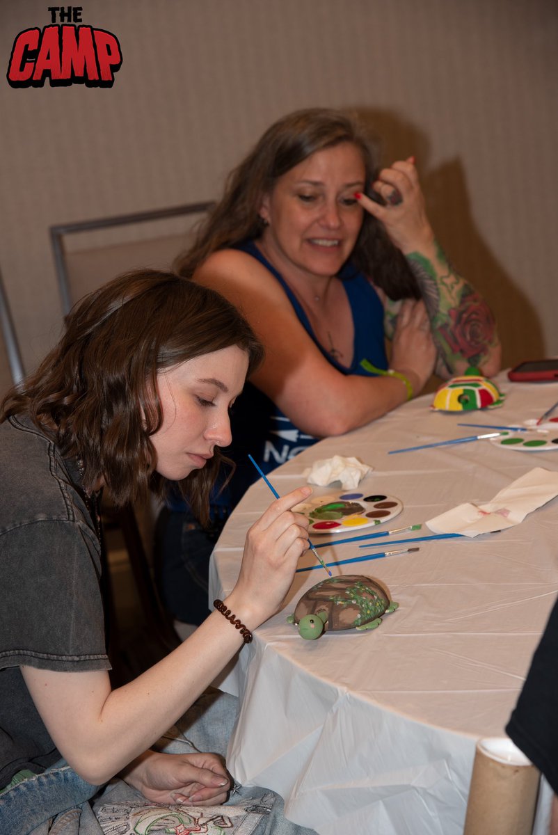 TheCampEvents's tweet photo. Here is some turtle painting with @katelynnacon https://t.co/eRlRL1sv1x