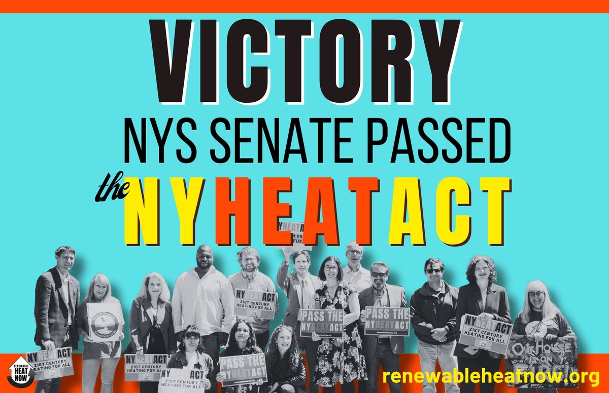 #BREAKING by the NYS Senate has just passed the #NYHEAT Act. Thank you, <a href="/LizKrueger/">Senator Liz Krueger</a> &amp; <a href="/AndreaSCousins/">Sen. Stewart-Cousins</a> for showing this leadership on this absolutely crucial climate and home energy affordability bill.