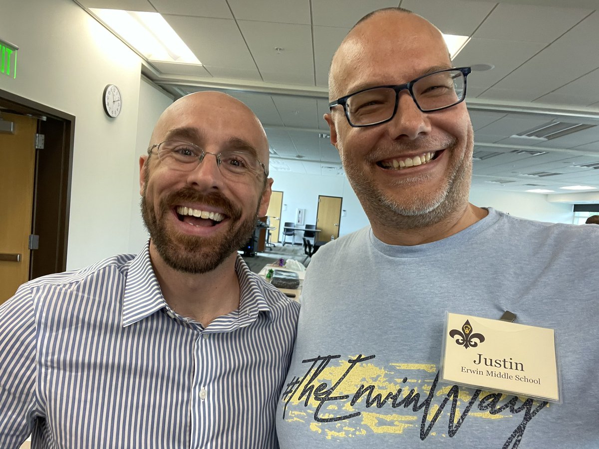 Mentor, eduhero, and friend @MeehanEDU ! So much fun had today in Kentucky working with @MeehanEDU at the #imaginethefutureoflearning conference at @bellarmineU  #joy #gamification #EMC2Learning  Representing #theerwinway @ErwinMiddle