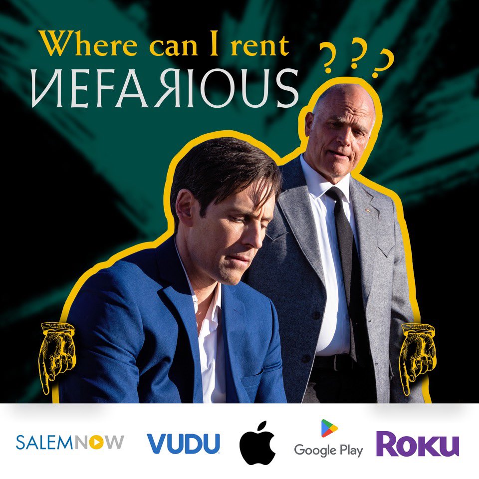 Fresh from the incredible run in theaters 
96% Audience Score Rotten Tomatoes <a href="/NefariousMovie_/">Nefarious Movie</a>  <a href="/seanflanery/">Sean Patrick Flanery</a>