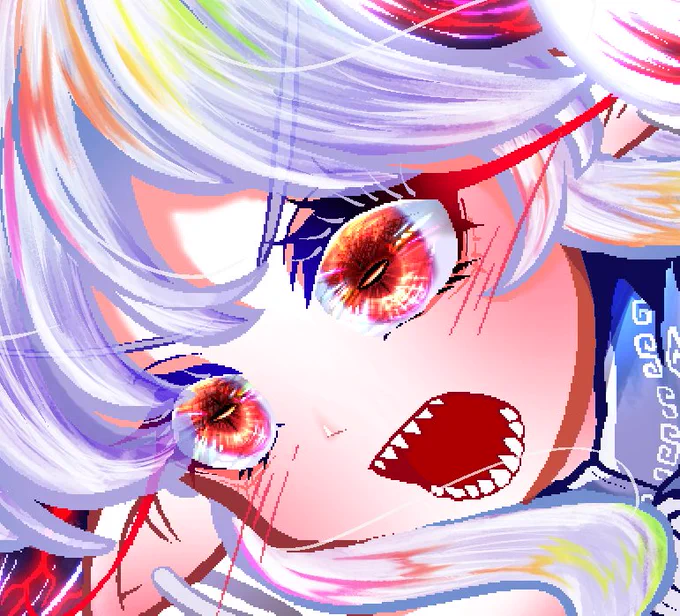 というか目を塗るのをがんばったんだ見て 