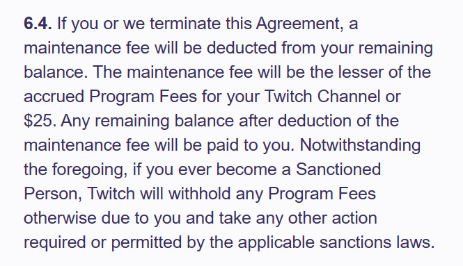 Dexerto's tweet photo. Twitch will reportedly charge affiliates $25 for cancelling their agreement https://t.co/ifmfKbW8yM