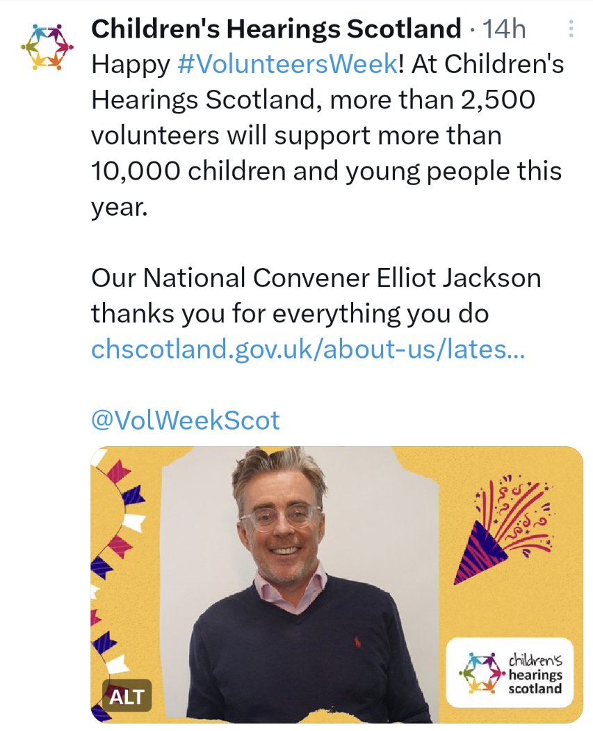 'The hypocrisy of Children's Hearings Scotland is in a league of its own. CHS thanking volunteers is nothing more than window dressing. If CHS valued volunteers, it would stop obstructing the Panel Member Association' @VolWeekScot @ScotGovFM @scotgov @HumzaYousaf #VolunteersWeek
