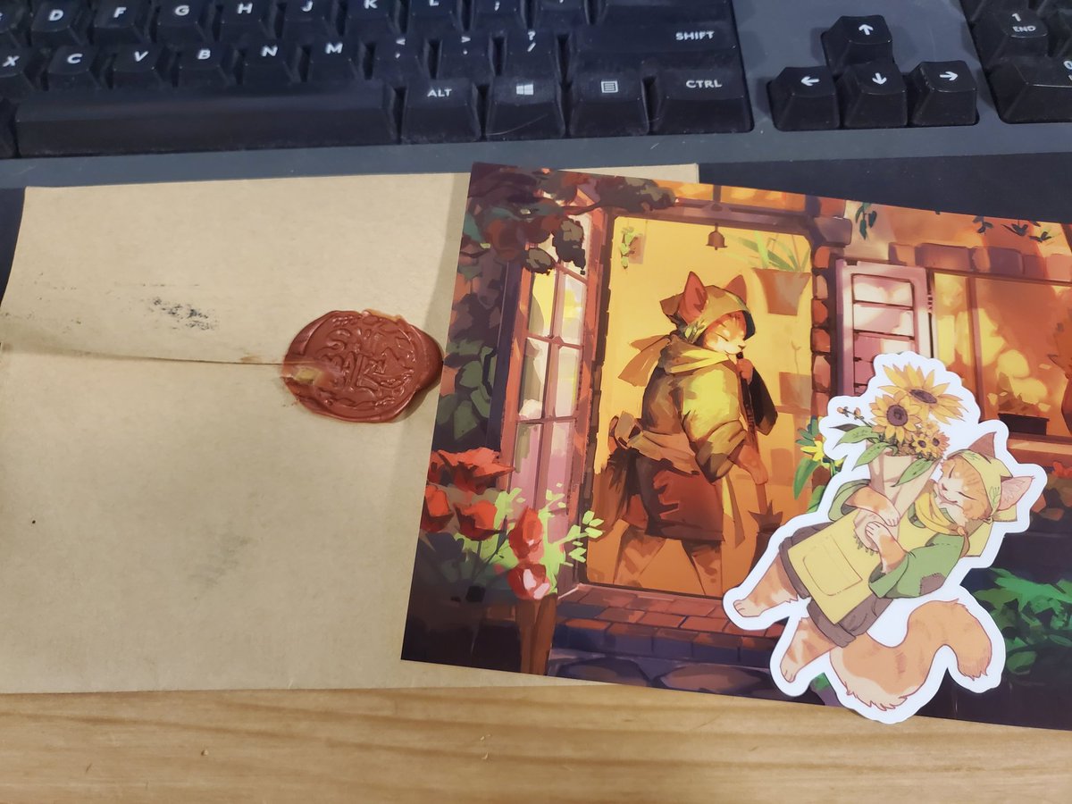 to quote my brother, 'is that a fucking wax seal' sticker looks so good and the print is lovely, get in @saltmalkin's sticker club if you can its worth