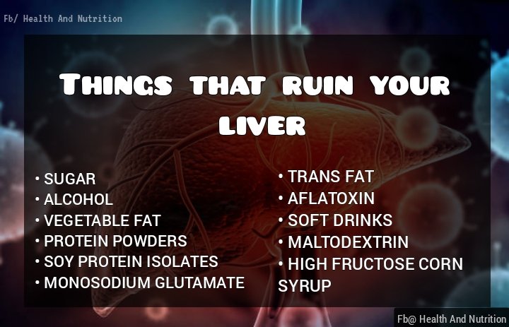 Nutrition_1M's tweet image. The liver is an essential organ of the body that performs over 500 vital functions. Whatever your health goal is, you need a healthy liver but there are some things that destroy your liver.

#liverhealth #liverproblem #healthyeating #nutrition
