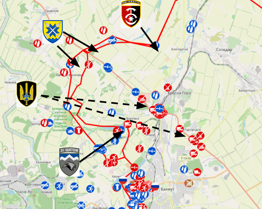 GeoConfirmed's tweet photo. GeoConfirmed News.  

The Battle of #Paraskoviivka/#Парасковіївка.    

Based on the @GeoConfirmed footage (take into account the delay before the release of the footage) 'The battle of Paraskoviivka' is a fact. (North of Bakhmut) https://t.co/whTARFUSnD
