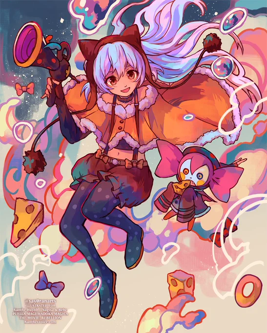 nagisa (+ bebe) from pmmm rebellion  print drawn for her english VA  - thank you so much for the opportunity!