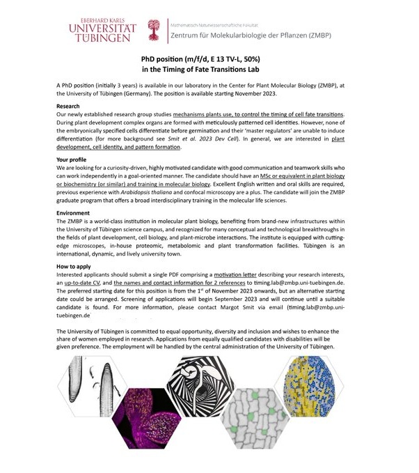 📌 PhD Funded Position in Plant Molecular Biology🌱🧬 at University of Tübingen in Germany 🇩🇪... Please Retweet and spread the word! For details visit: wp.me/pbv48T-6gB