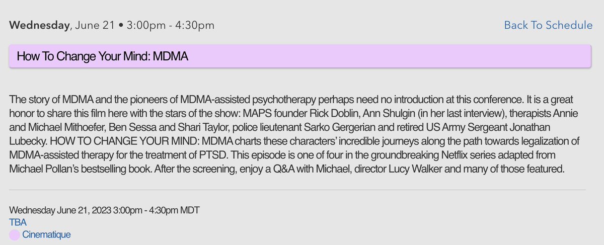 lucywalkerfilm's tweet photo. Michael Pollan & I will present our How To Change Your Mind Netflix MDMA show 6/21 3pm at the largest ever psychedelics meeting @maps @PsychedelicSci & everyone we filmed will be in the house๐คhttps://t.co/qxSka3r1PK @michaelpollan #howtochangeyourmind #psychedelicscience #PS2023 https://t.co/g0ZXb0E5QL