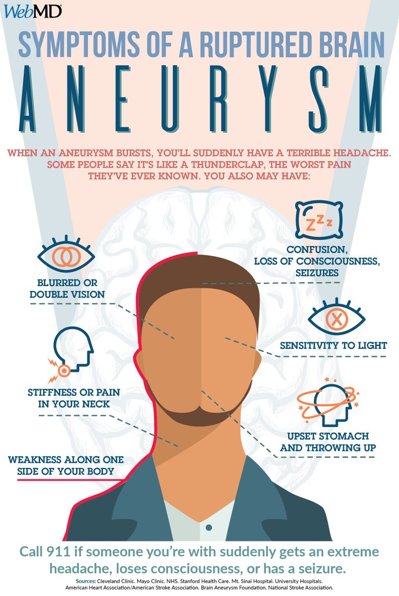 WebMD's tweet photo. Call 911 immediately if someone you're with suddenly gets an extreme headache, loses consciousness, or has a seizure. https://t.co/6OpTtd1jf4 https://t.co/8i8ATTWJZC