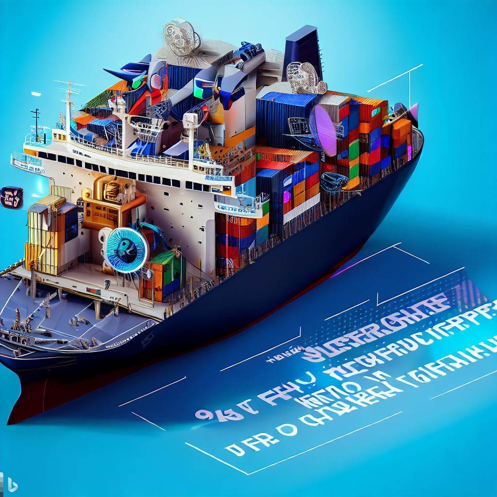 intradecustoms's tweet photo. Le preguntamos a una #IA cómo serían los portacontenedores del futuro y esto creó... 🏗️ 😍📦 🚢 https://t.co/mBX7OZl8JP