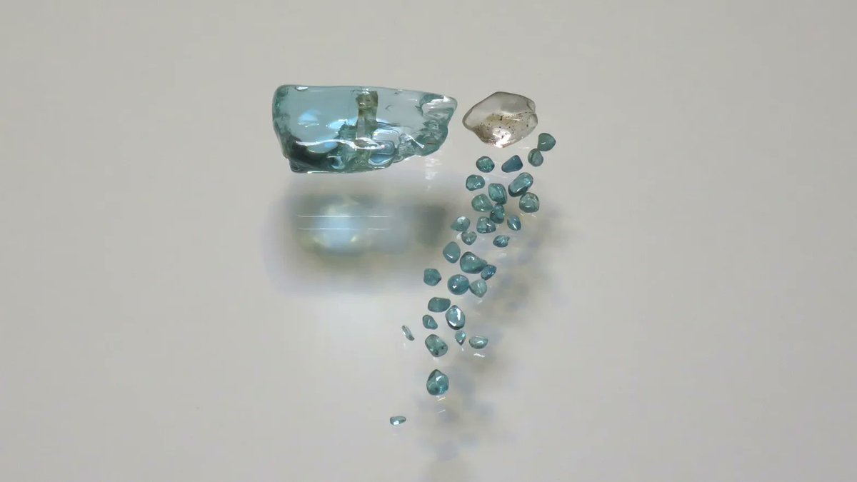 aquamarine, tourmaline, etc.