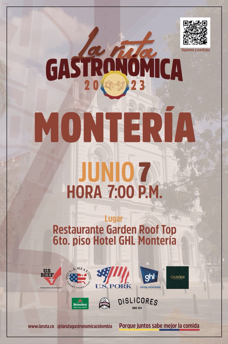 Mañana inicia en #Montería la Ruta Gastronómica 2023, una selección de 25 restaurantes que participan con Cortes Premium 🥩