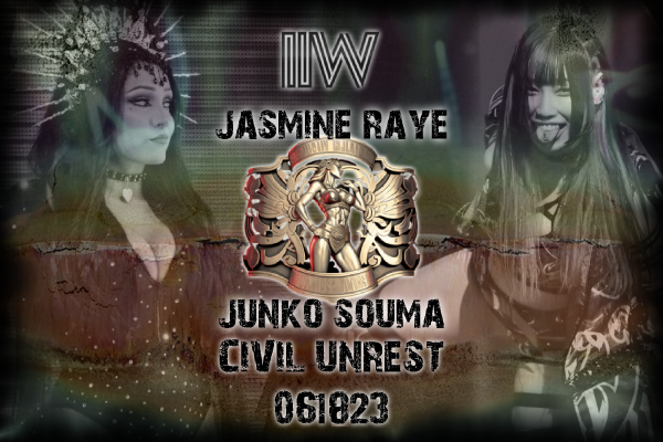 // Latest roleplay for @IIWefed2022, titled "Kill the past." Good luck to <a href="/SunRaycs/">Jasmine</a>. This is my first shot at a title on IIW turf, almost exactly two years to the day that Junko debuted. It's an honor.