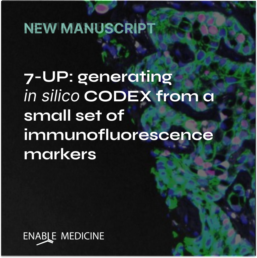 Enable Medicine (@enablemedicine) on Twitter photo (1/) We’re excited to share our NEW machine learning framework called 7-UP, which increases the resolution of low-plex images from 7-plex to 40-plex to enable more complex analysis without needing to generate high-plex images.
#bioinformatics #machinelearning #spatialbiology (1/) We’re excited to share our NEW machine learning framework called 7-UP, which increases the resolution of low-plex images from 7-plex to 40-plex to enable more complex analysis without needing to generate high-plex images.
#bioinformatics #machinelearning #spatialbiology