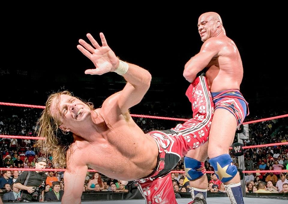 Studio1Sports's tweet photo. Now taking questions for WWE Vengeance Day 2005 where @RealKurtAngle battled Shawn Michaels! Use #AskAngle! ๐ฅ๐บ๐ฒ https://t.co/C0clKZhqf2