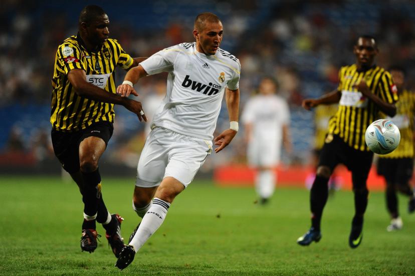 Benzema's first ever Real Madrid assist was against... Al-Ittihad!