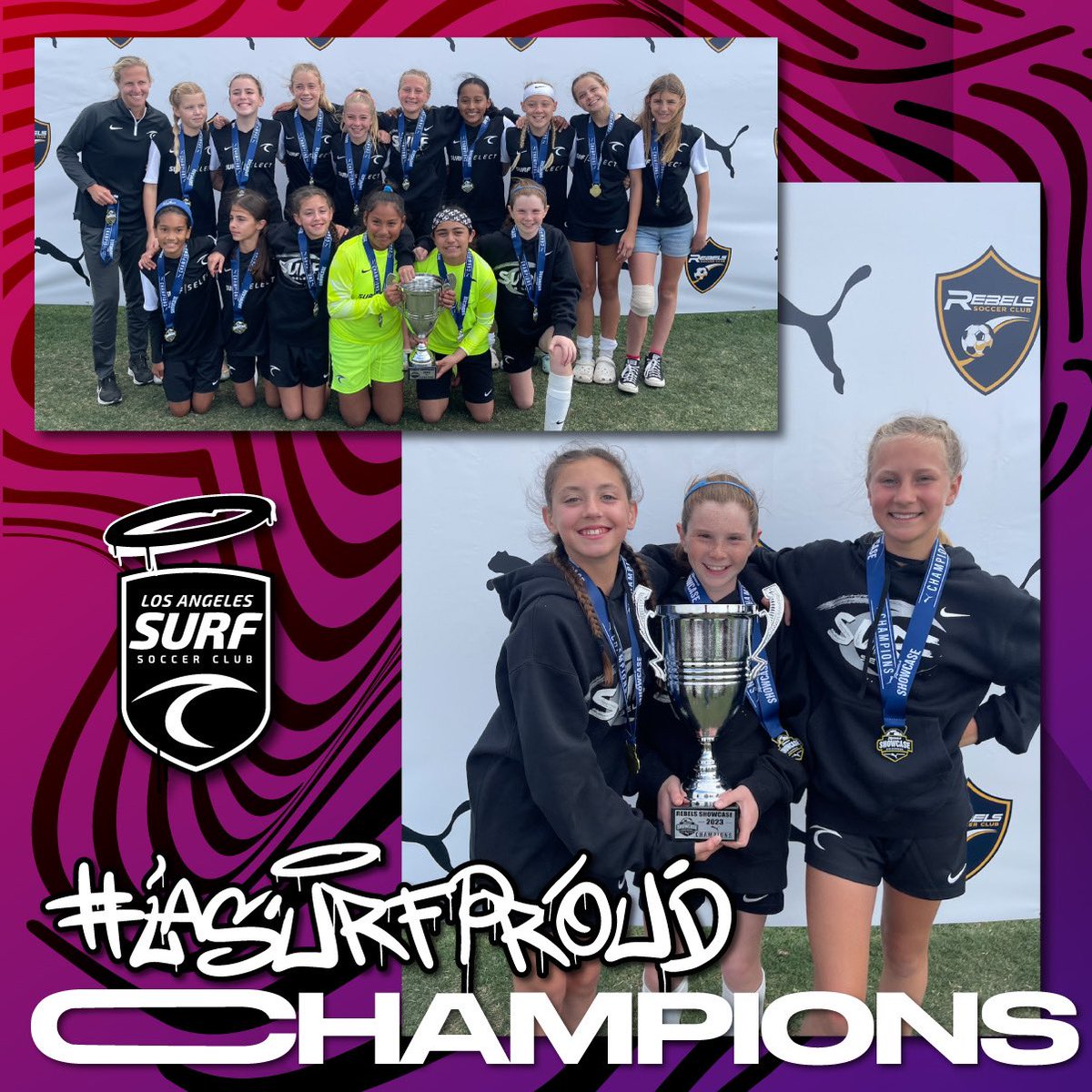 LASurfSoccer's tweet image. UP NEXT 🏆💫

Our #TuesdayTeam CONTINUES with a Shoutout to @coach_tasci, who he and his 2011 GA Team have Continued to SHINE since the Legends Classic Victory with ANOTHER CHAMPIONSHIP MADE in the Rebels Tourney 🔥🥇🔥

🎉 CONGRATS LADIES 👏👏
#MARKMADE ✏️✅✨