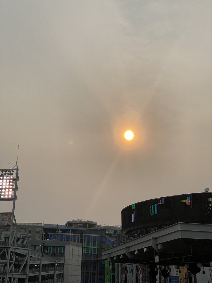 Smoky sun at #NatsPark