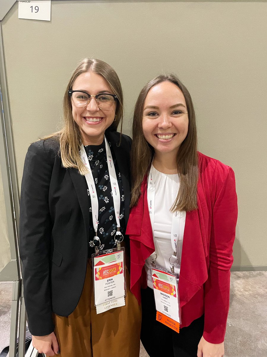 MadisonHartMed's tweet photo. First conference poster✅ made extra special by bumping into one of my favorite @OhioStateBME classmates all the way in California! Big thanks to #ATC2023SanDiego for a great few days of learning! https://t.co/8xseMLeznb
