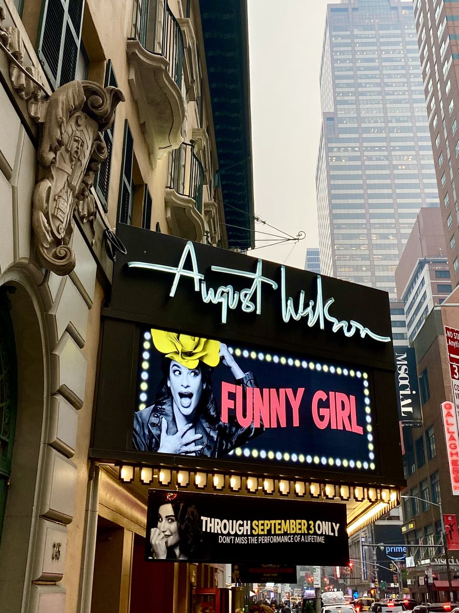 What a way to kick off my stay in the Big Apple! @augustwilsontheatre #funnygirl #broadway