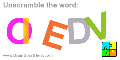 BrainSportHero's tweet photo. Unscramble the letters and find the correct word? O I E D V. #puzzle #indiedev #brainteasers #braintraining #puzzles #quiz #wordgame #wordplay #braingames https://t.co/I9NemZHAfr😉 https://t.co/eaYOINS2ma