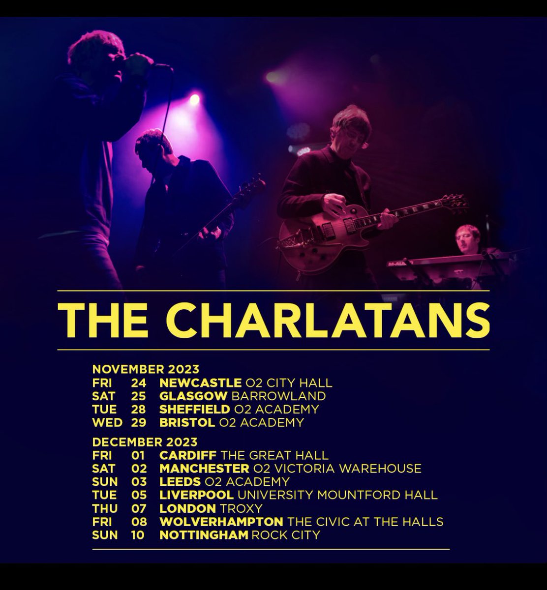 Would love to see #Charlatans in Mcr again! New dates!
#TimsTicketGiveaway