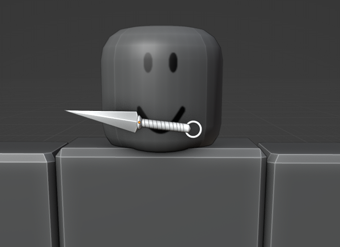 Simple kunai model that I made, can be placed in the mouth, held in your hand, or placed on your back!, just be careful not to stab yourself.. #roblox #blendermodel #RobloxUGC #RobloxUGConcept #blenderconcept