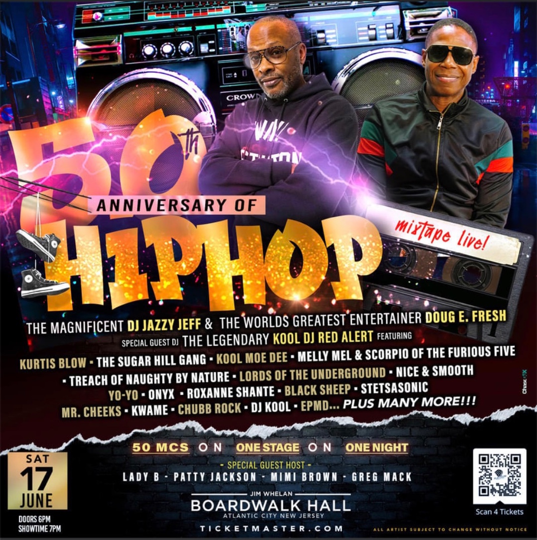 ‼️‼️‼️ 50 Years of Hip Hop…Atlantic City 

#mjshiphopconnex #hiphop50 #50yearsofhiphop