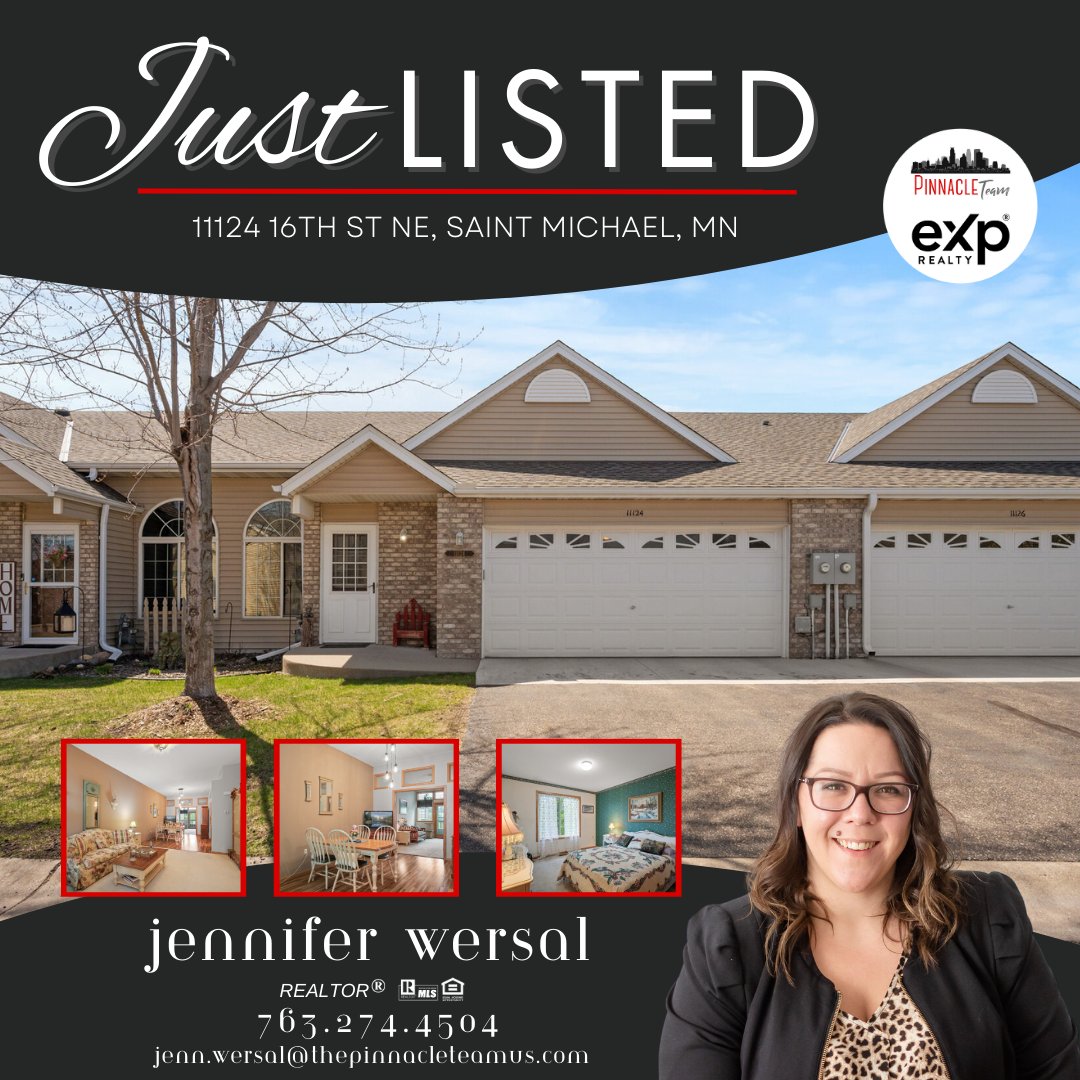 This home is now ACTIVE!

#JustListedMN #PinnacleTeam #EXPRealtyMN #SaintMichaelMN #JenniferWersal #JenniferWersalRealtor