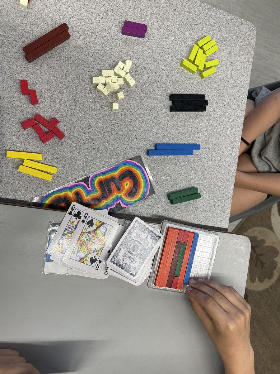 Relational Rod number talk followed by the game “Oh no 99!” #sd33learns #sd33numeracy