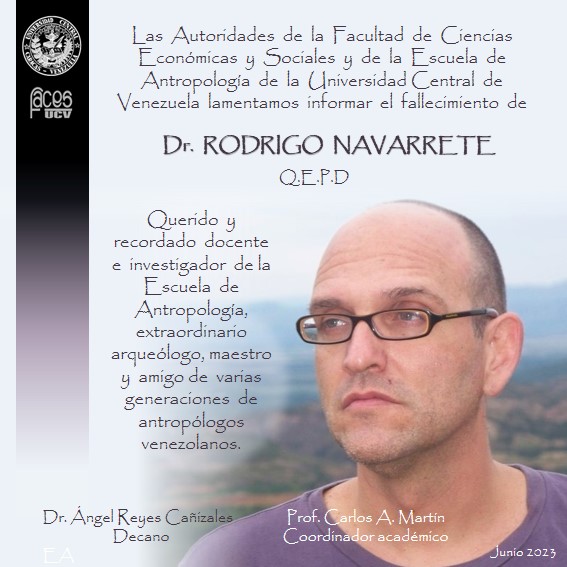 ¡Lamentable pérdida para la Antropología venezolana! ¡Descansa en paz, Rodrigo!
