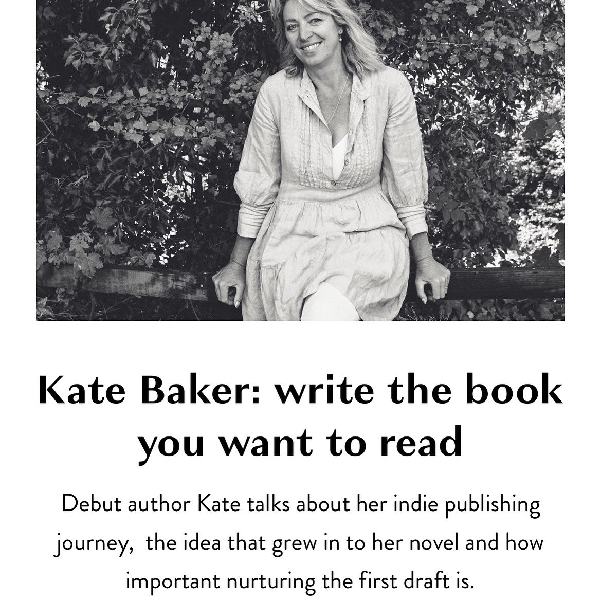 New blog post with @katefbaker all about her indie publication journey with advice for aspiring authors. Read here - sarabragg.com/author-blog/ka… 

#writingcommunity #authorinterview
