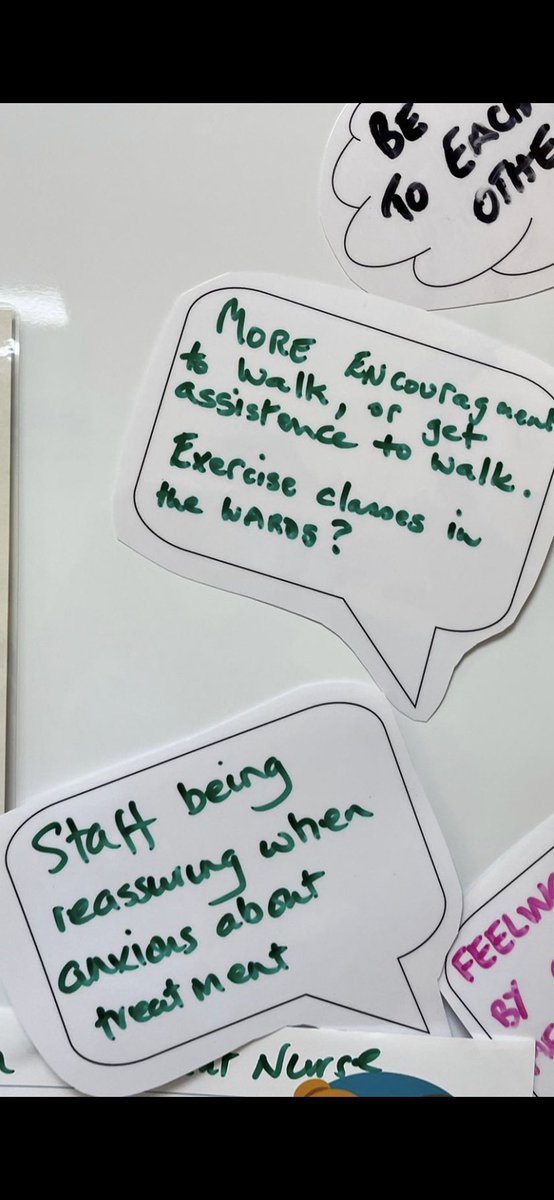 A few examples of what matters to staff and patients on Ward B7, BWoSCC. Ask the question, listen to the answers and strive to achieve happy staff and person centred care for all our patients. #WMTY2023 
#teamhaem❤️