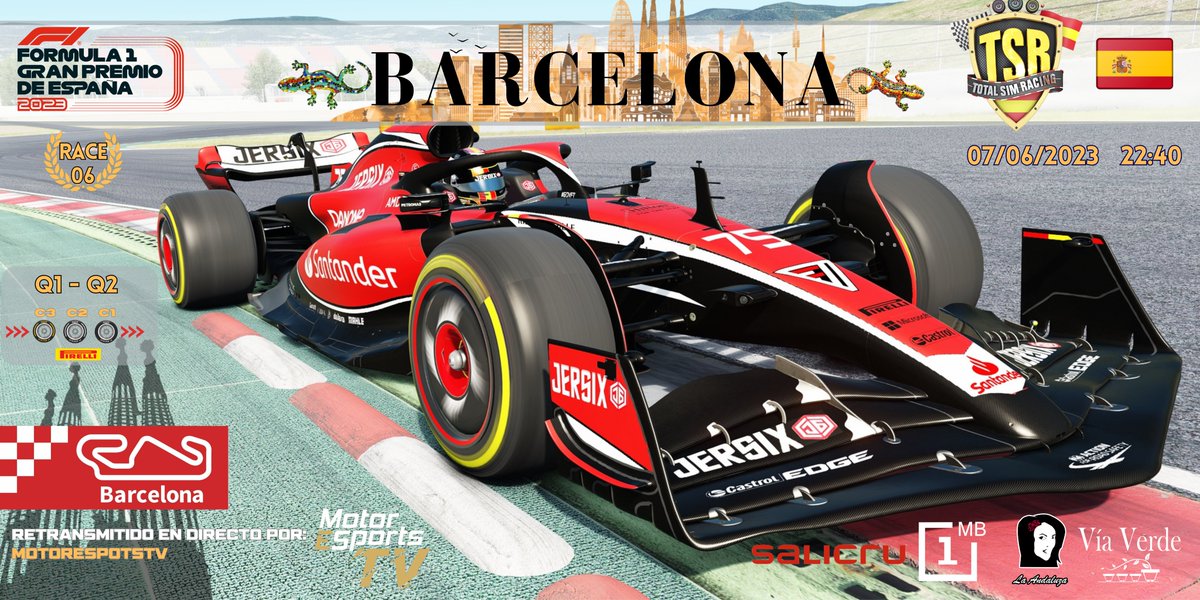 TSRSimRacing's tweet image. Llegamos a la cita nacional, harto conocido por todos los participantes promete dar luchas apasionantes en cada una de sus variantes.Volvemos a tener las dos últimas curvas rápidas, que mas le podemos pedir. Todos a por la victoria!
Síguelo en twitch.tv/motoresportstv